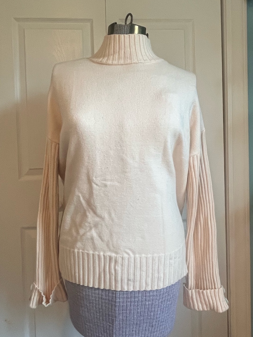 Soft Cream Turtleneck Sweater - Women's Cowl & Turtlenecks